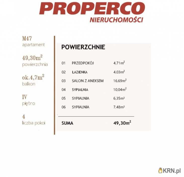 4 pokojowe, Mieszkanie  na sprzedaż, Jędrzejów, ul. 