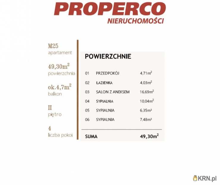 4 pokojowe, Mieszkanie  na sprzedaż, Jędrzejów, ul. 