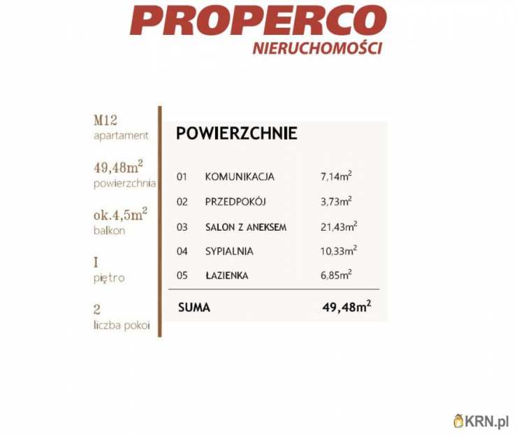 2 pokojowe, Mieszkanie  na sprzedaż, Jędrzejów, ul. 