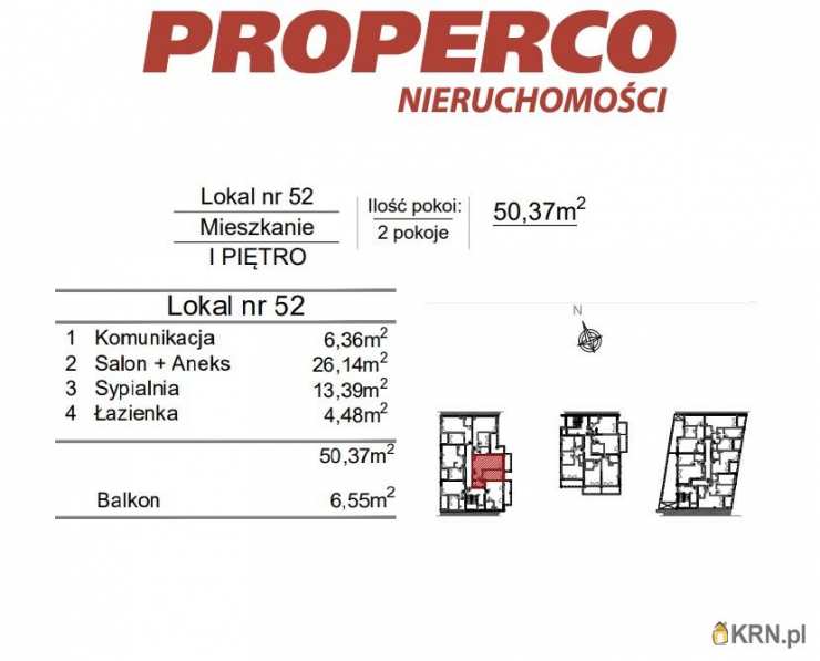 2 pokojowe, Mieszkanie  na sprzedaż, Kielce, Szydłówek, ul. Klonowa