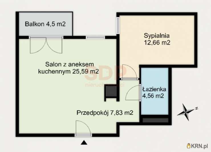 Mieszkanie  na sprzedaż, 2 pokojowe, Wrocław, Krzyki, ul. Braterska