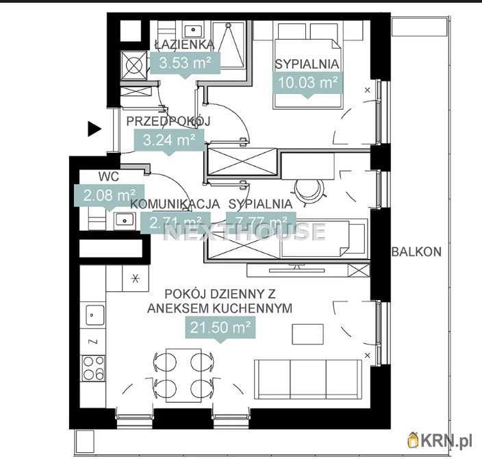 3 pokojowe, Mieszkanie  na sprzedaż, Katowice, ul. 