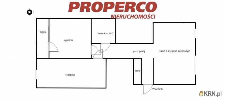 3 pokojowe, Mieszkanie  na sprzedaż, Kielce, Barwinek, ul. 