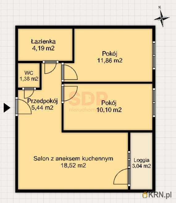 3 pokojowe, Mieszkanie  na sprzedaż, Wrocław, Psie Pole/Zakrzów, ul. Zatorska