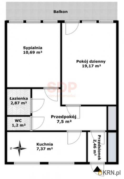 Mieszkanie  na sprzedaż, Wrocław, Krzyki, ul. Powstańców Śląskich, 2 pokojowe