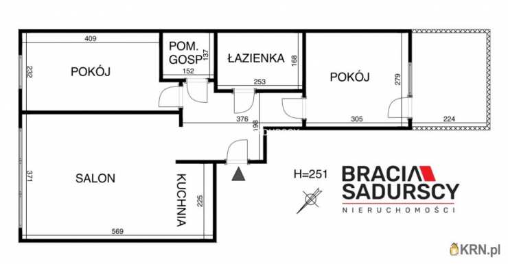 3 pokojowe, Mieszkanie  na sprzedaż, Kraków, Czyżyny, ul. Sołtysowska