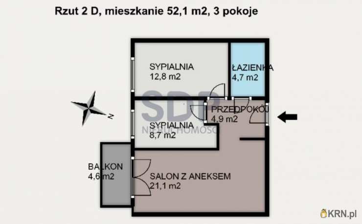 3 pokojowe, Wrocław, Krzyki, ul. Racławicka, Mieszkanie  na sprzedaż