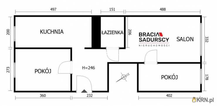 3 pokojowe, Mieszkanie  na sprzedaż, Kraków, Krowodrza, ul. Litewska