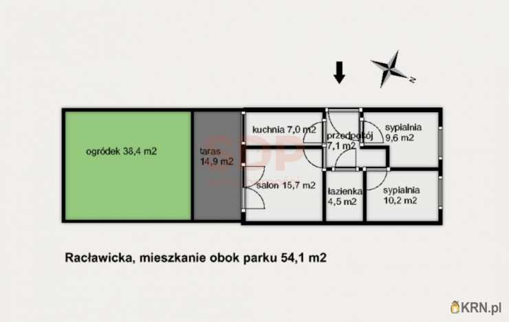 3 pokojowe, Wrocław, Krzyki, ul. Racławicka, Mieszkanie  na sprzedaż