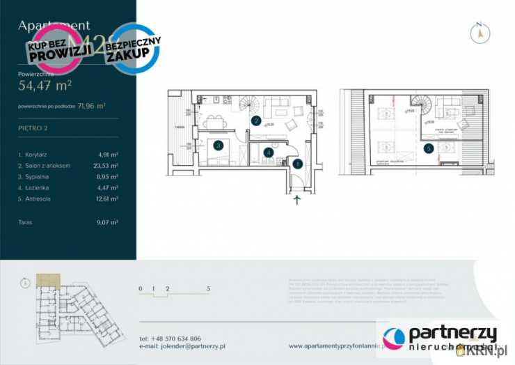PARTNERZY Nieruchomości sp. z o.o., Mieszkanie  na sprzedaż, Krynica Morska, ul. 