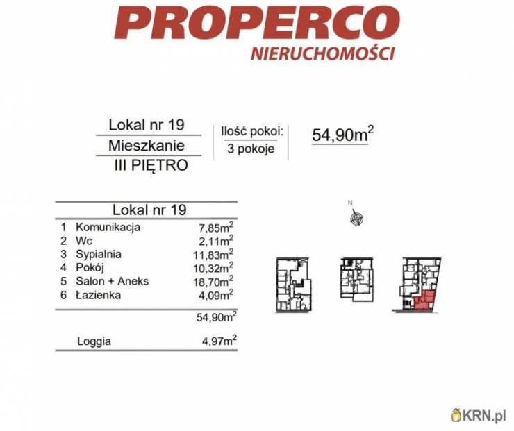 3 pokojowe, Mieszkanie  na sprzedaż, Kielce, Szydłówek, ul. Klonowa