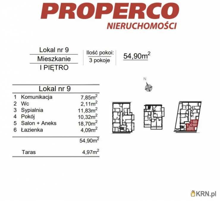 3 pokojowe, Mieszkanie  na sprzedaż, Kielce, Szydłówek, ul. Klonowa