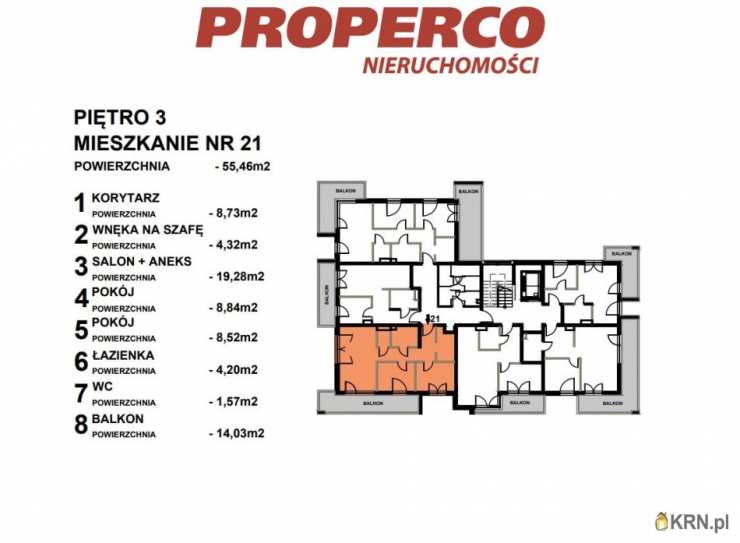 3 pokojowe, Mieszkanie  na sprzedaż, Kielce, Czarnów, ul. 