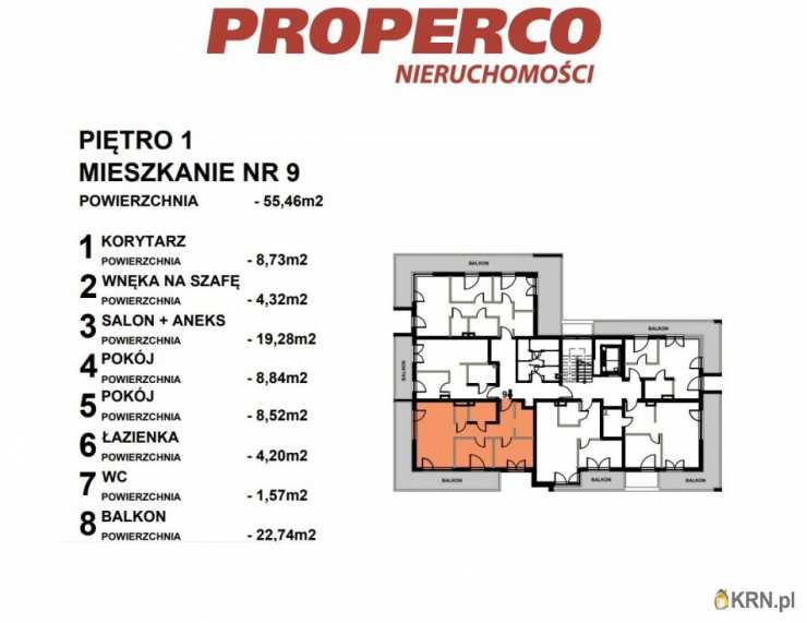 3 pokojowe, Mieszkanie  na sprzedaż, Kielce, Czarnów, ul. 