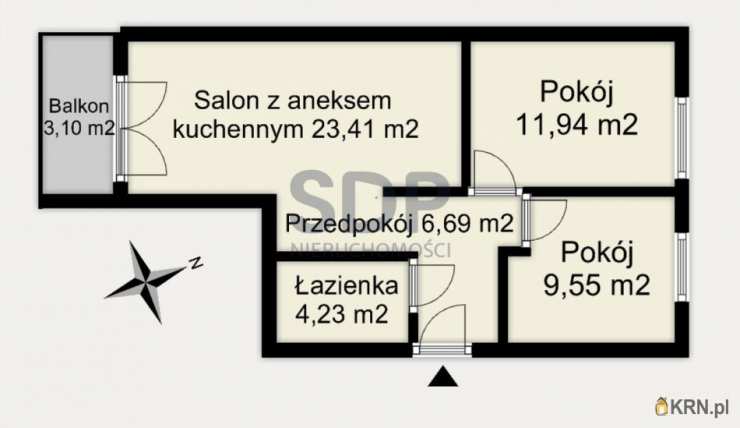 Wrocław, Krzyki, ul. Braterska, Mieszkanie  na sprzedaż, 3 pokojowe