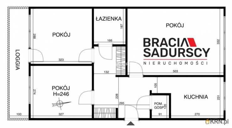 3 pokojowe, Kraków, Łagiewniki, ul. Borsucza, Mieszkanie  na sprzedaż