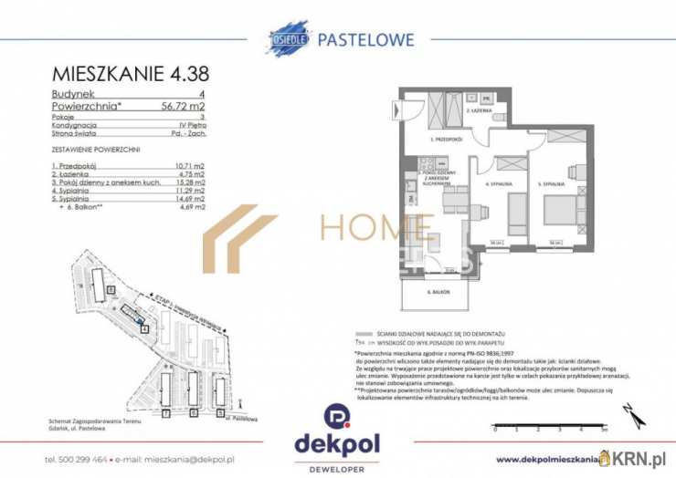 3 pokojowe, Mieszkanie  na sprzedaż, Gdańsk, Chełm, ul. Przemian