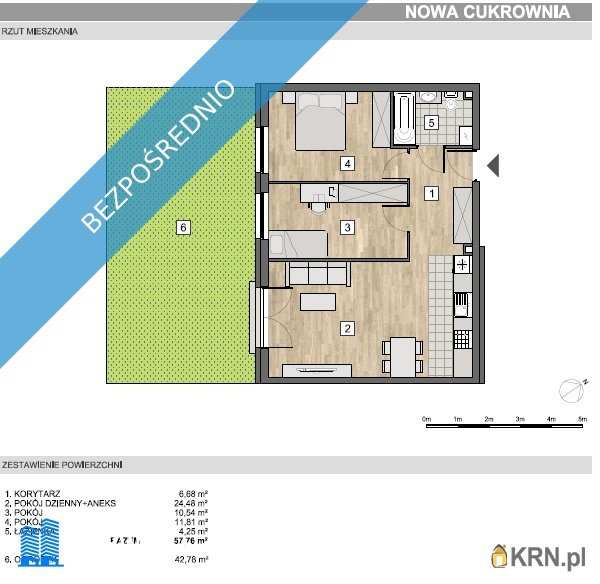 3 pokojowe, Szczecin, Gumieńce, ul. , Mieszkanie  na sprzedaż