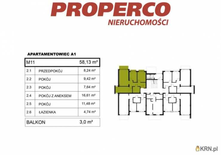 4 pokojowe, Pińczów, ul. , Mieszkanie  na sprzedaż