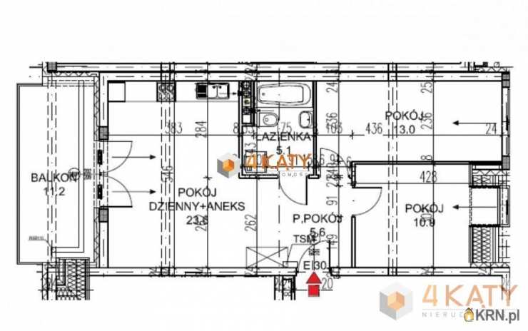 3 pokojowe, Mieszkanie  na sprzedaż, Łężyca, ul. Ceglana