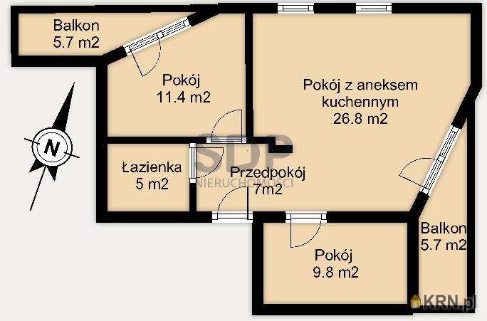 SDP Nieruchomości, Mieszkanie  na sprzedaż, Wrocław, Krzyki, ul. Racławicka