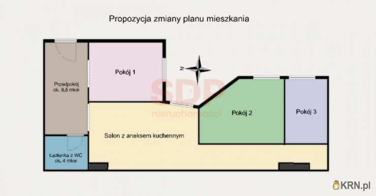 4 pokojowe, Mieszkanie  na sprzedaż, Wrocław, Śródmieście, ul. Trzebnicka