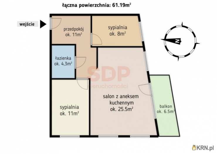 Mieszkanie  na sprzedaż, Wrocław, Psie Pole/Kleczków, ul. Kleczkowska, 3 pokojowe