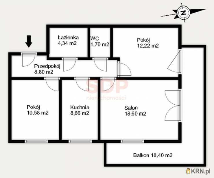 3 pokojowe, Mieszkanie  na sprzedaż, Wrocław, Fabryczna/Stabłowice, ul. Stabłowicka