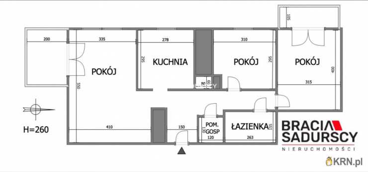 Kraków, Swoszowice/Kliny Borkowskie, ul. Borkowska, Mieszkanie  na sprzedaż, 3 pokojowe