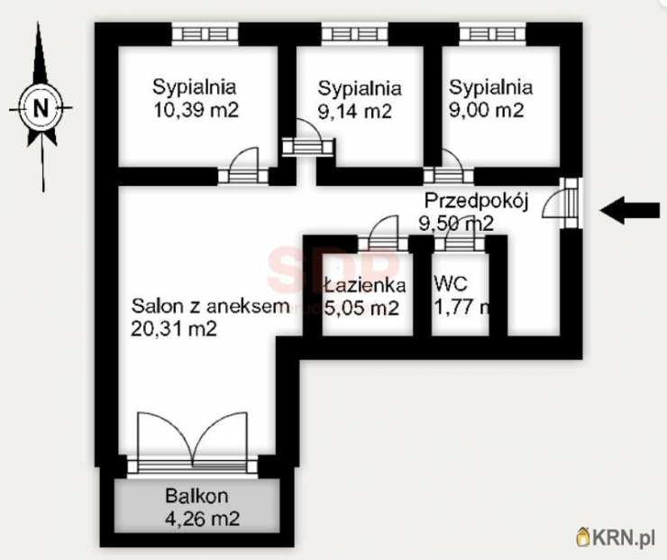 4 pokojowe, Wrocław, Krzyki, ul. Braterska, Mieszkanie  na sprzedaż