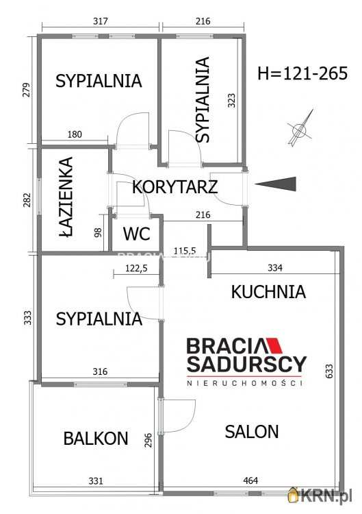 4 pokojowe, Kraków, Prądnik Biały, ul. J. Chełmońskiego, Mieszkanie  na sprzedaż