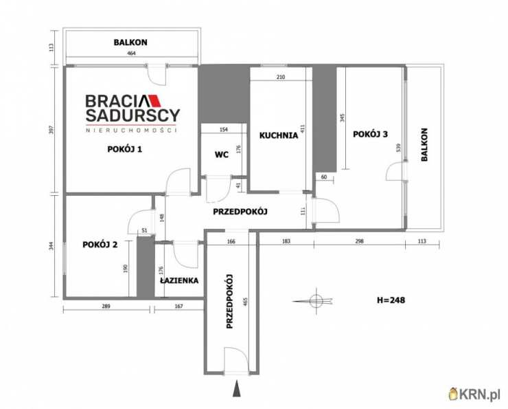 Kraków, Podgórze Duchackie/Kurdwanów, ul. M. i B. Wysłouchów, 3 pokojowe, Mieszkanie  na sprzedaż