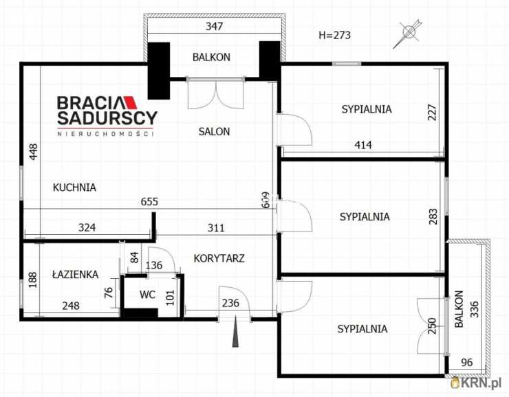 4 pokojowe, Mieszkanie  na sprzedaż, Niepołomice, ul. Ogrodowa