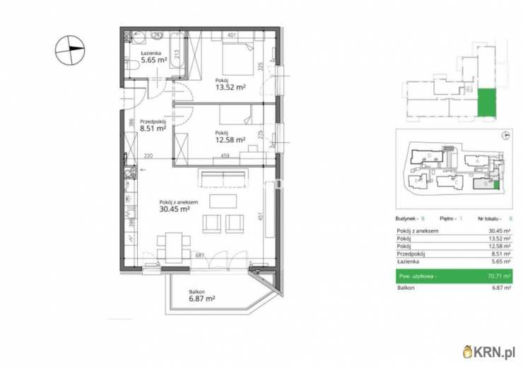 3 pokojowe, Kraków, Bronowice/Bronowice Małe, ul. Armii Krajowej, Mieszkanie  na sprzedaż