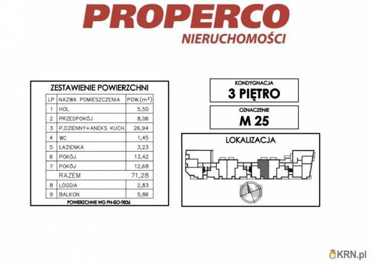 3 pokojowe, Kielce, Uroczysko, ul. Klonowa, Mieszkanie  na sprzedaż