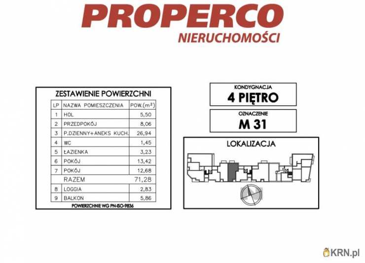 3 pokojowe, Mieszkanie  na sprzedaż, Kielce, Uroczysko, ul. Klonowa