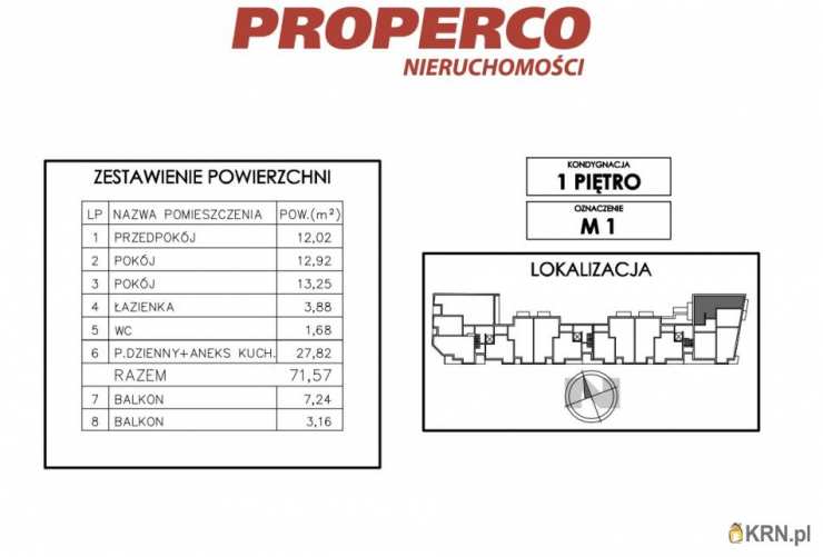 3 pokojowe, Mieszkanie  na sprzedaż, Kielce, Uroczysko, ul. Klonowa