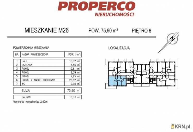 PROPERCO Sp. z o.o. Sp. k. , Mieszkanie  na sprzedaż, Kielce, ul. Solidarności