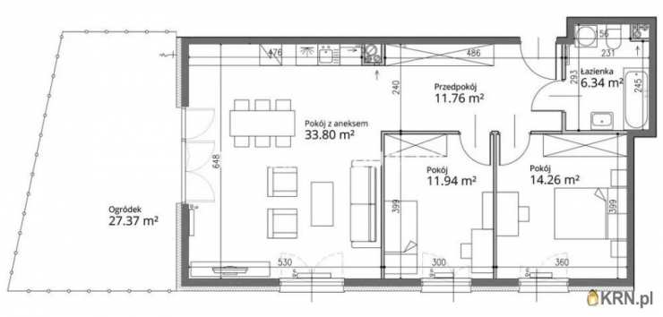 3 pokojowe, Kraków, Bronowice/Bronowice Małe, ul. Armii Krajowej, Mieszkanie  na sprzedaż