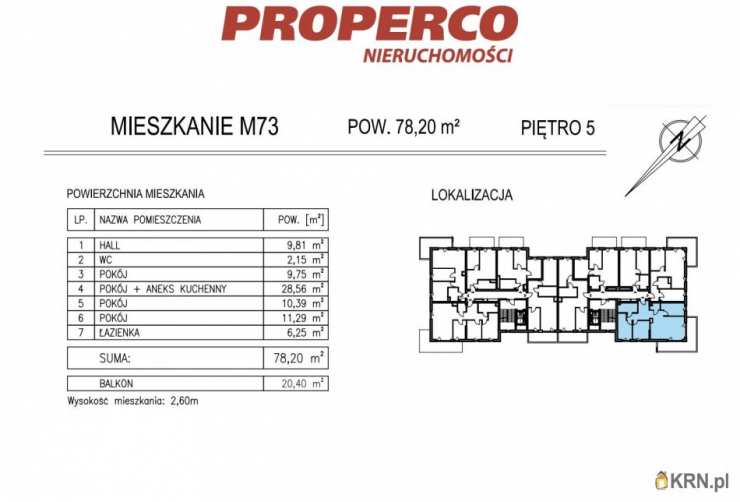 PROPERCO Sp. z o.o. Sp. k. , Mieszkanie  na sprzedaż, Kielce, ul. Solidarności