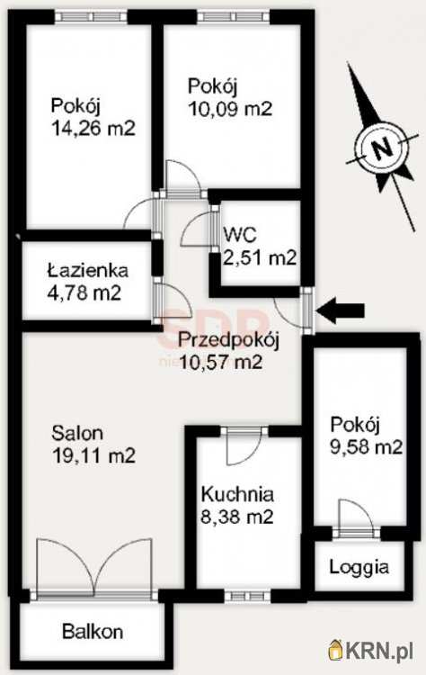 4 pokojowe, Wrocław, Krzyki, ul. Braterska, Mieszkanie  na sprzedaż