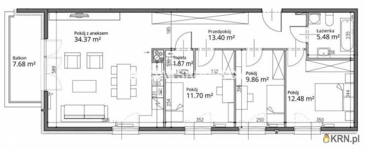 4 pokojowe, Kraków, Bronowice/Bronowice Małe, ul. Armii Krajowej, Mieszkanie  na sprzedaż