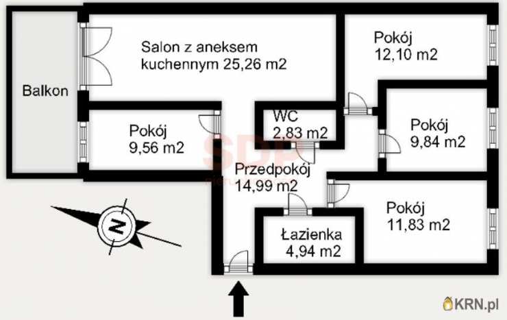 5 pokojowe, Mieszkanie  na sprzedaż, Wrocław, Krzyki, ul. Braterska