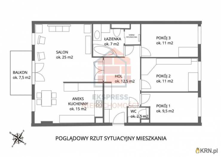 4 pokojowe, Gdańsk, Piecki-Migowo, ul. Myśliwska, Mieszkanie  na sprzedaż