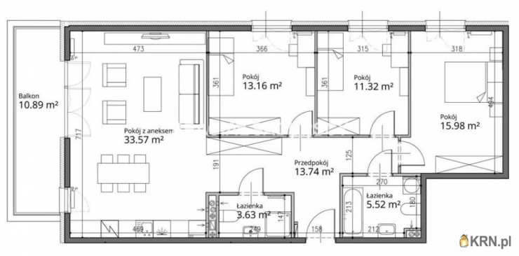 4 pokojowe, Kraków, Bronowice/Bronowice Małe, ul. Armii Krajowej, Mieszkanie  na sprzedaż